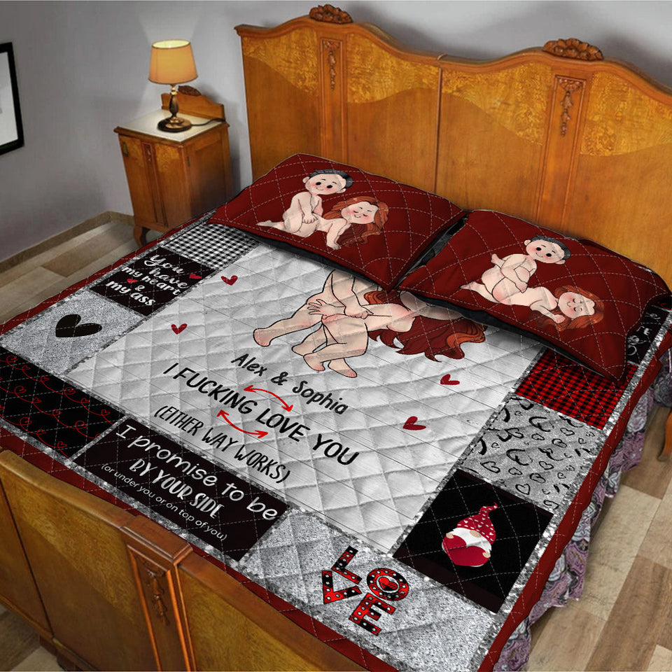 I Love You - Personalized Couple Quilt Set