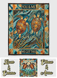 You & Me, We Got This - Personalized Turtle Blanket