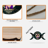 Triple Moon - Personalized Witch Custom Shaped Wood Sign