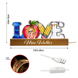 Love Teaching Life - Personalized Teacher Shaped Led Night Light