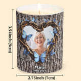 Allumez cette bougie - Bougie commémorative personnalisée avec couvercle en bois
