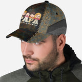 Papa Vintage Map With Kids - Personalized Grandpa Classic Cap