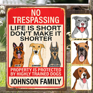 Life Is Short - Personalized Dog Rectangle Metal Sign