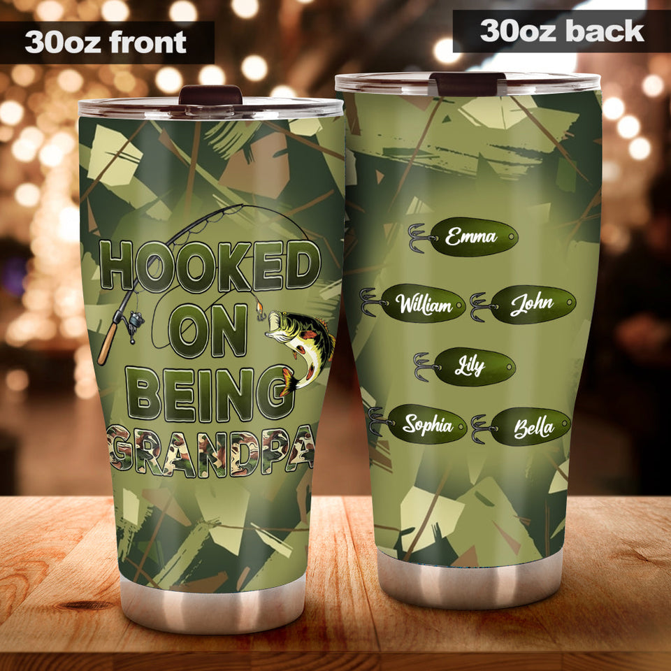 Western Reel Great Dad Camouflage - Personalized Father Tumbler
