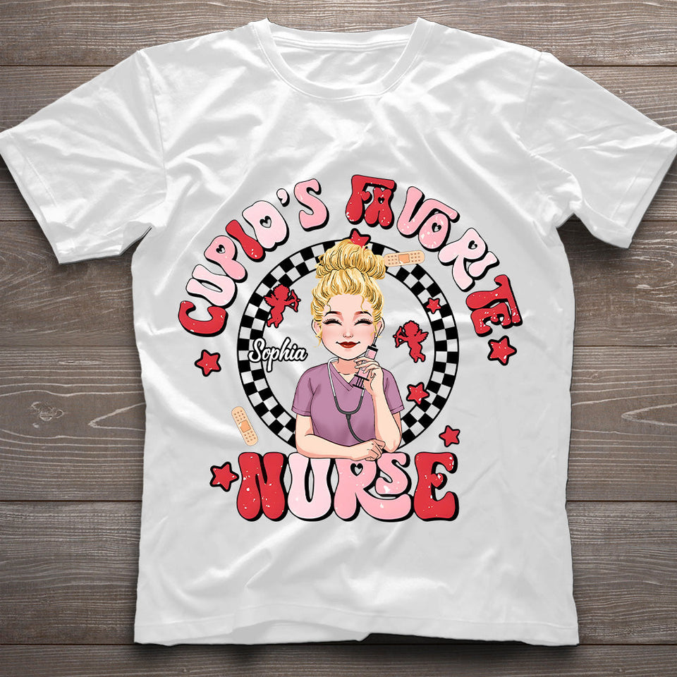 Cupid Favorite Nurse - Personalized Nurse T-shirt And Hoodie