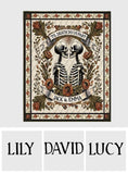 Till Death Do Us Part - Personalized Skull Blanket