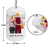 Go Home Safe - Personalized Basketball Stainless Steel Keychain
