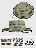 Hooked On Being Dad/ Grandpa... - Personalized Fishing Boonie Hat