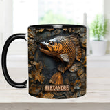 Fishing Lover Gift - Personalized Fishing Accent Mug