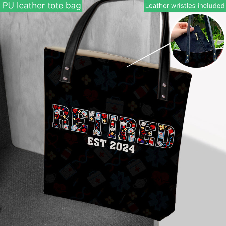 Retired Nurse Since - Personalized Nurse Tote Bag