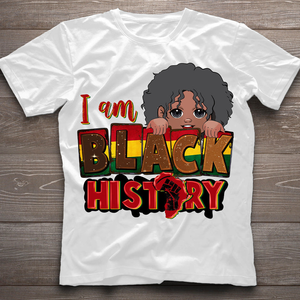 I Am Black History - Personalized African American T-shirt And Hoodie