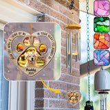 Hear The Wind And Think Of Me - Personalized Dog Wind Chime Suncatcher