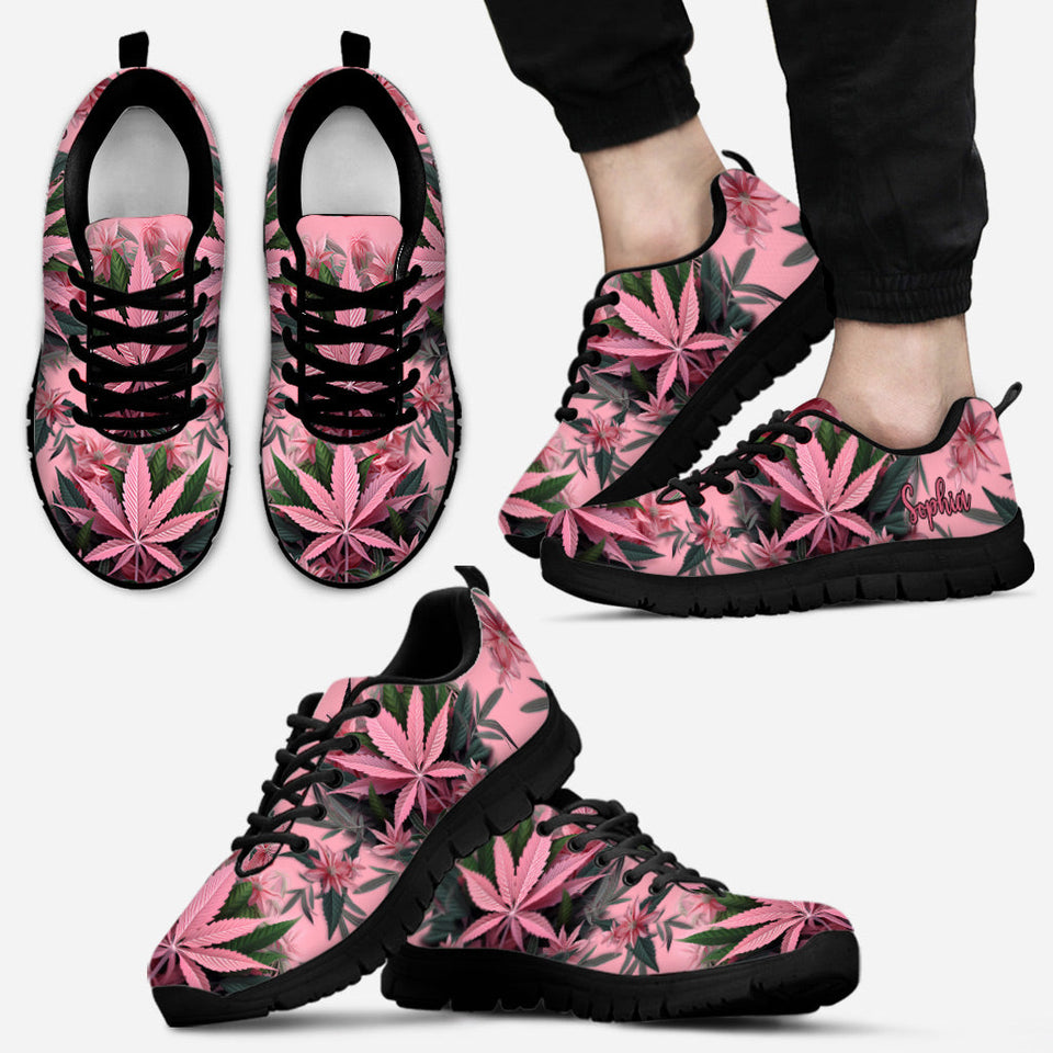 Pink Stoner Chick - Personalized Weed Sneakers