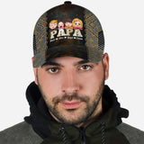 Papa Vintage Map With Kids - Personalized Grandpa Classic Cap
