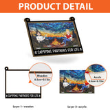 Camping Partners For Life - Personalized Camping 2 Layered Window Hanging Suncatcher