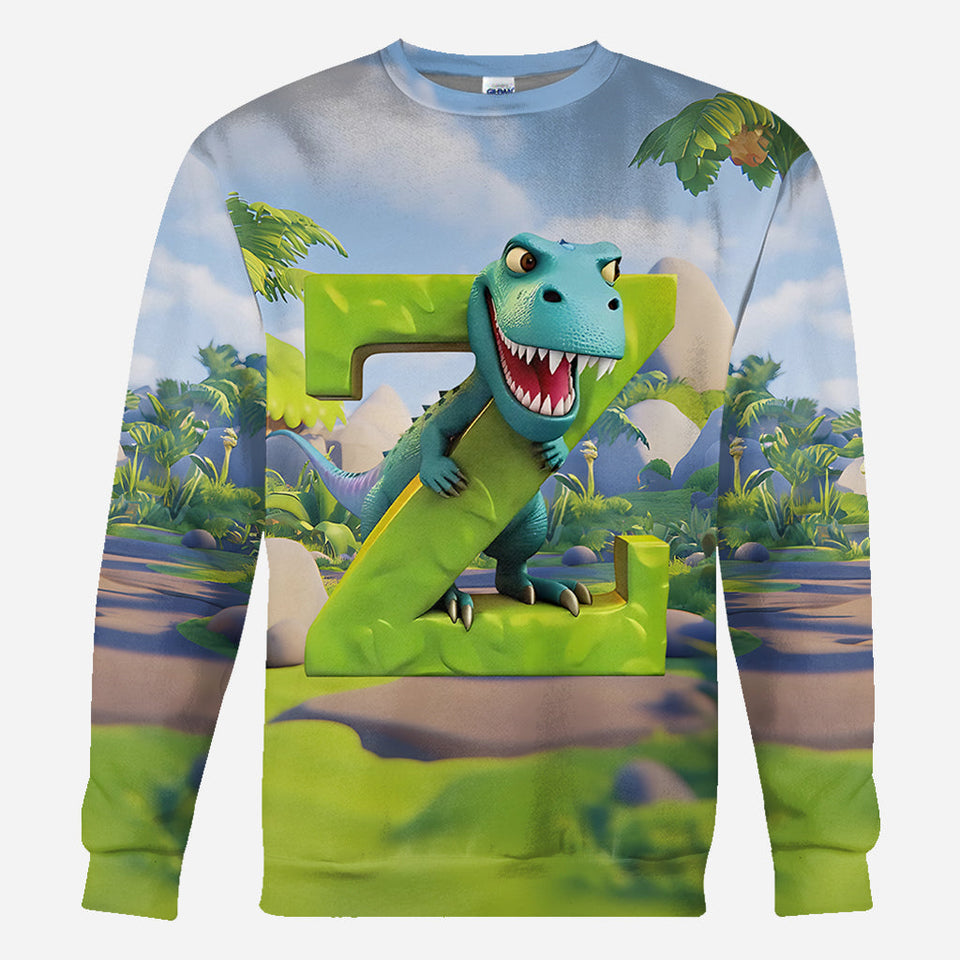 Dinosaur Alphabet - Personalized Kid All Over Shirt