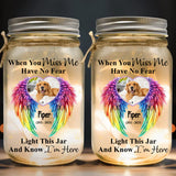 When You Miss Me Have No Fear - Personalized Dog Mason Jar Light