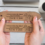 Congrats On Being My Husband - Personalized Couple Leather Belt