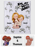 Play With Me - Personalized Video Game Blanket