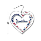 First Mom Now Grandma - Personalized Grandma Transparent Earrings