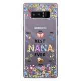 Best Mom Nana Ever - Personalized Grandma Clear Phone Case