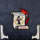 A Sweet Ending To A New Begining - Personalized Graduation 2 Layered Wood Sign / Wood Plaque