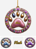 Cute Footprint - Personalized Dog Custom Shaped Ornament
