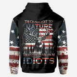 The Closer I Get To Nature The Father I Am From Idiots - Personalized Hunting All Over Shirt