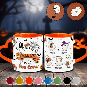 Nana's Boo Crew - Personalized Grandma Heart Handle Mug