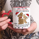 Roses Are Red - Personalized Couple Heart Handle Mug