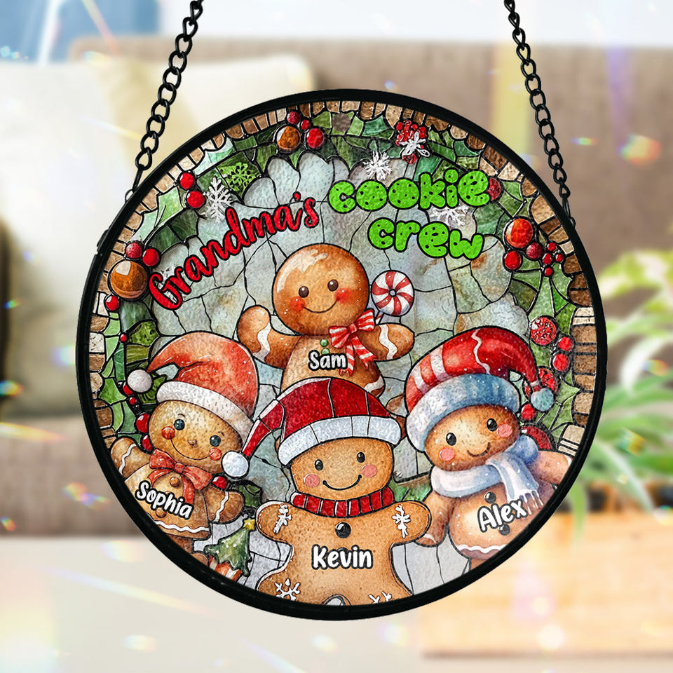 Cookie Crew - Personalized Grandma Stained Glass Suncatcher