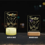 Together Forever - Personalized Couple Shaped Plaque Light Base