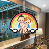 Love Is Love - Personalized LGBT Support 2 Layered Window Hanging Suncatcher