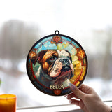 Love My Dog - Personalized Dog Window Hanging Suncatcher Ornament