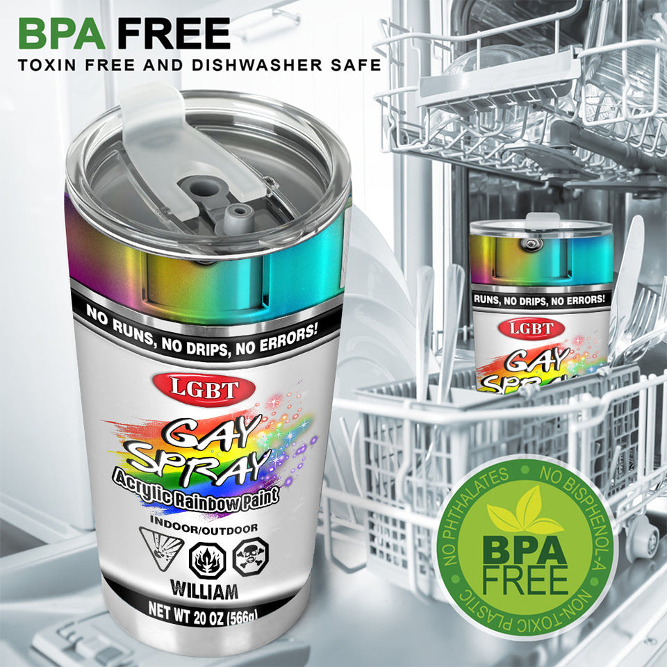 Gay Spray - Personalized LGBT Support Tumbler