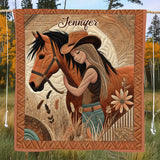 Horse Lovers - Personalized Horse Quilt