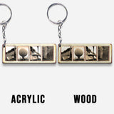 Vintage Golf Custom Name - Personalized Golf Keychain