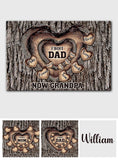 First Dad Now Grandpa - Personalized Father Canvas And Poster
