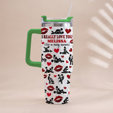 I Really Love You For So Many Reasons With Any Name - Personalized Couple Tumbler With Handle
