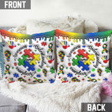 Autism Awareness - Personalized Autism Awareness Throw Pillow
