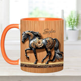 Black Horse - Personalized Horse Accent Mug