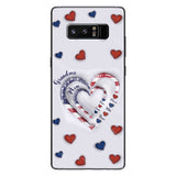 4th Of July Grandma's Hearts - Personalized Grandma Phone Case