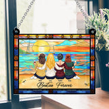 Besties Forever - Personalized Bestie Window Hanging Suncatcher Ornament