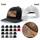 Best Dad Ever - Personalized Father Leather Patch Hat