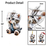 Cute Cat - Personalized Cat Custom Shaped Ornament