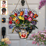 Grandma's Garden - Personalized Grandma Custom Shaped Wood Sign