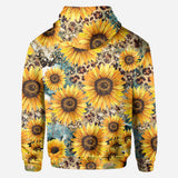 Highland Cow Among Sunflowers - Personalized All Over Shirt