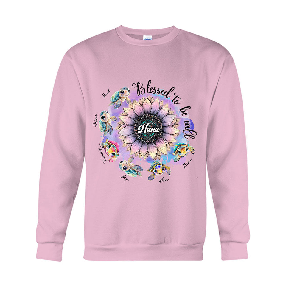 Blessed To Be Called Nana Any Title - Personalized Grandma T-shirt And Hoodie