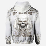 Sarcasm White Skull - Personalized Skull All Over Shirt