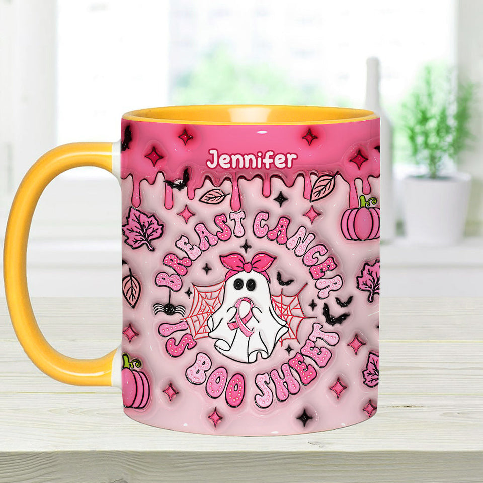 Feuille « Le cancer du sein, c'est nul » - Mug personnalisé de sensibilisation au cancer du sein